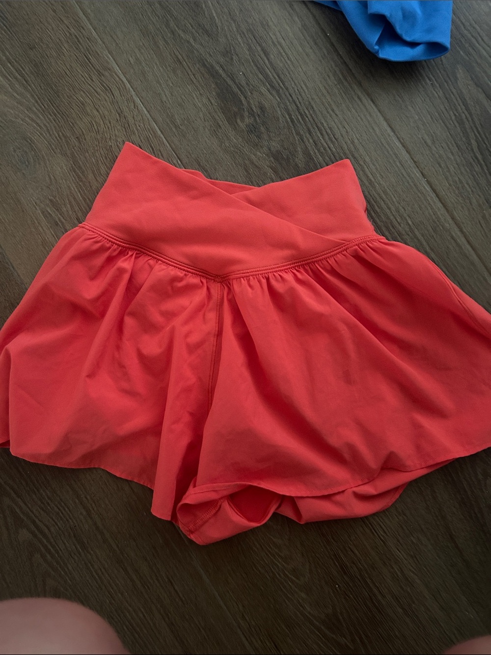 aerie Coral Crossover Waist Skort
